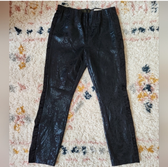 Anthropologie The Essential Skinny Jacquard Pant Size 8 - Picture 3 of 12